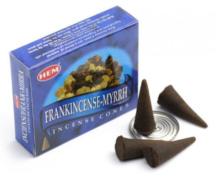 Ладан-Мирра: Frankincense-Myrrh  HEM благовония в конусах